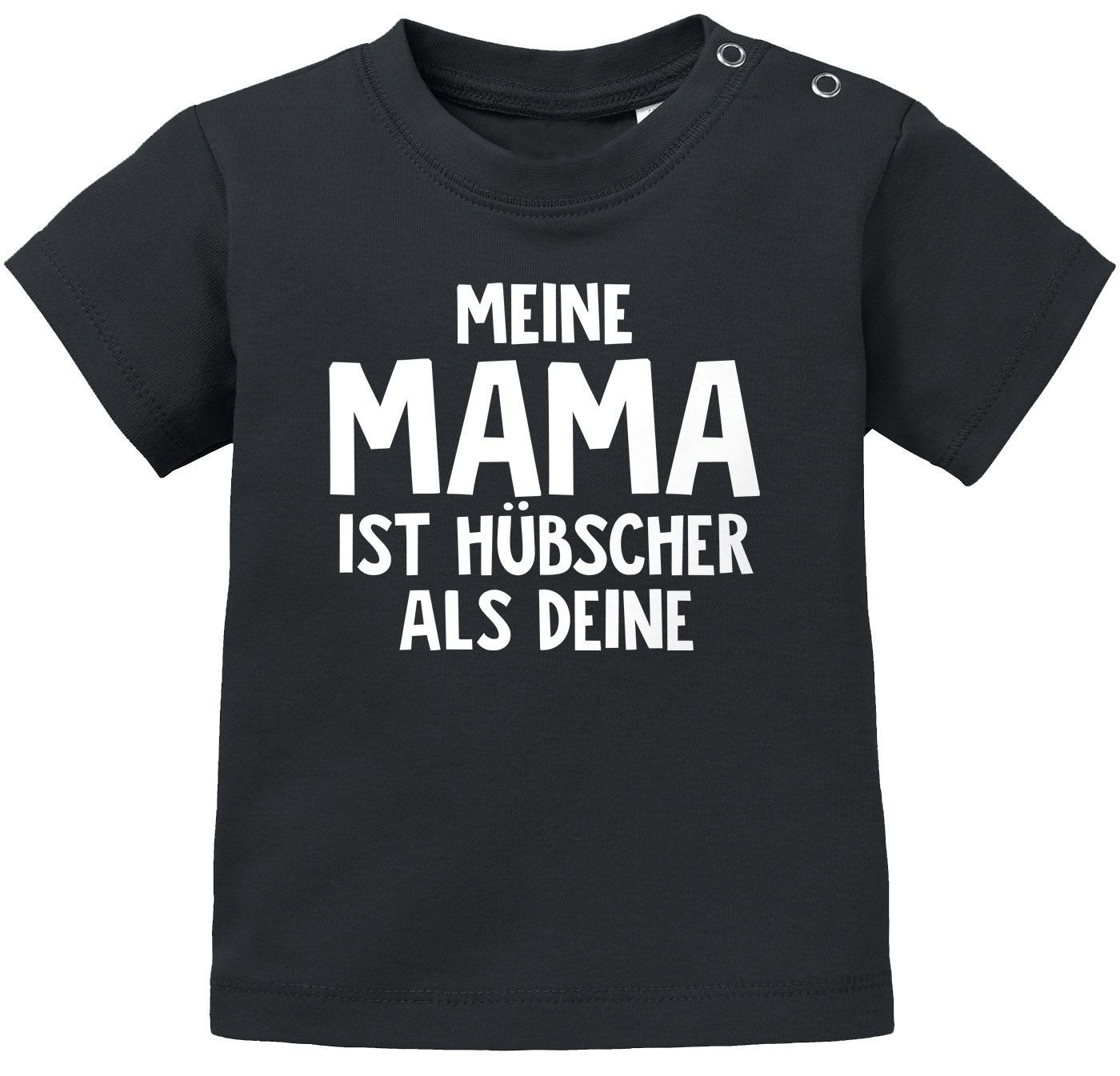 MoonWorks Print-Shirt Baby T-Shirt kurzarm Meine Mama ist hübscher als deine Jungen Mädchen von MoonWorks