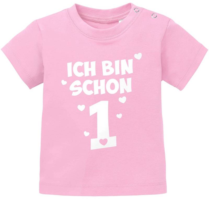 MoonWorks Print-Shirt Baby T-Shirt kurzarm Spruch Ich bin schon 1 - 1. Geburtstag Baby von MoonWorks
