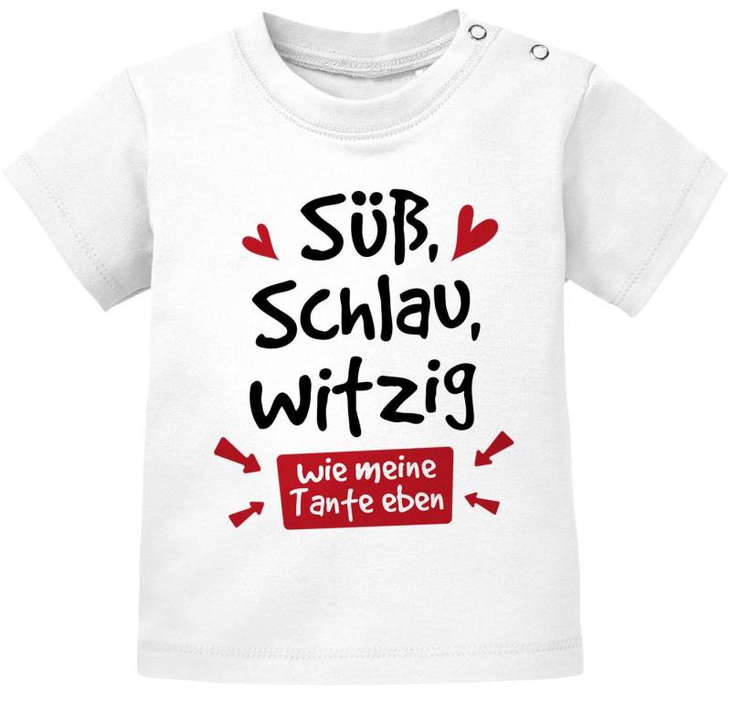 MoonWorks Print-Shirt Baby T-Shirt kurzarm Tante Sprüche lustig Süß Schlau Witzig Wie meine von MoonWorks