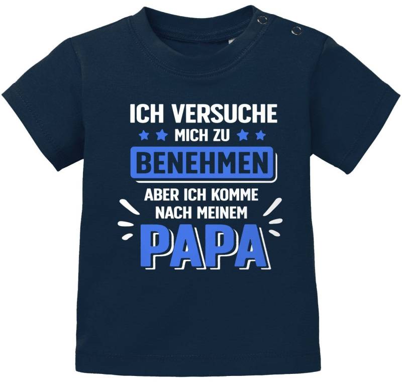 MoonWorks Print-Shirt Baby T-Shirt kurzarm bedruckt mit Spruch Ich versuche mich zu von MoonWorks