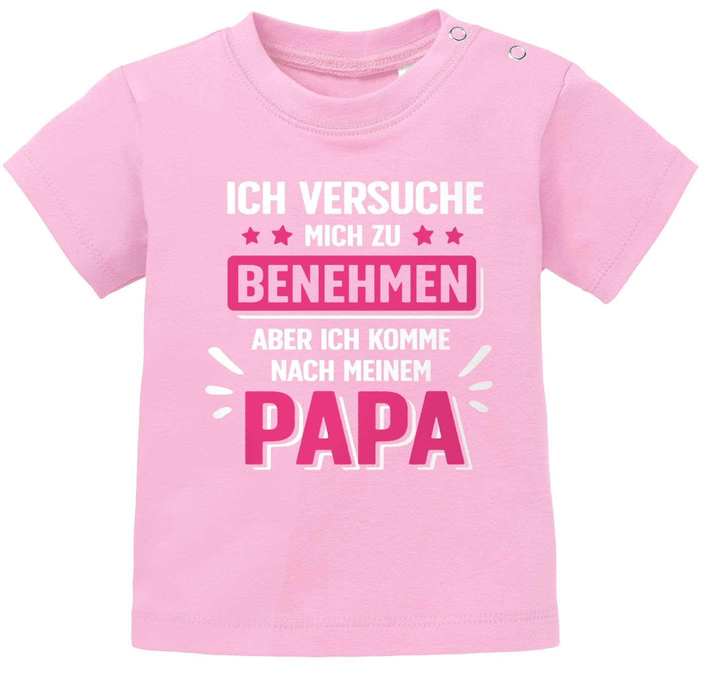 MoonWorks Print-Shirt Baby T-Shirt kurzarm bedruckt mit Spruch Ich versuche mich zu von MoonWorks