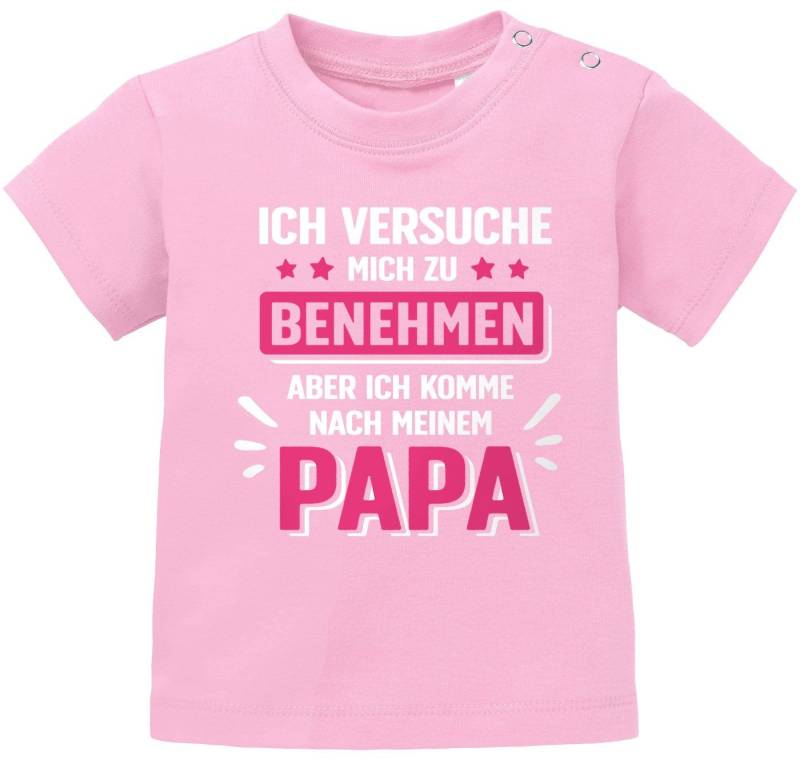 MoonWorks Print-Shirt Baby T-Shirt kurzarm bedruckt mit Spruch Ich versuche mich zu von MoonWorks