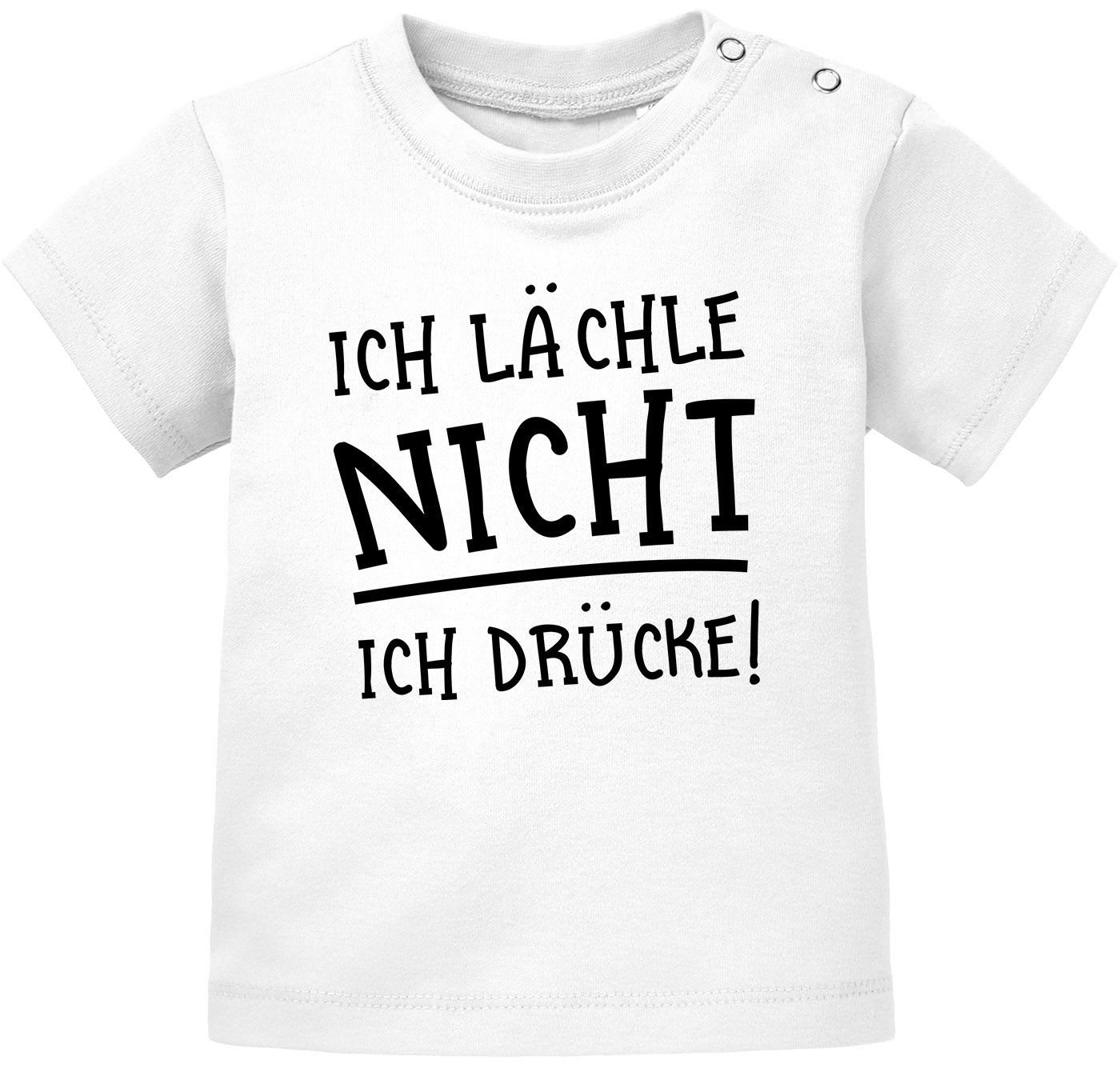 MoonWorks Print-Shirt Baby T-Shirt kurzarm lustiger Spruch Ich lächle nicht Ich drücke! von MoonWorks