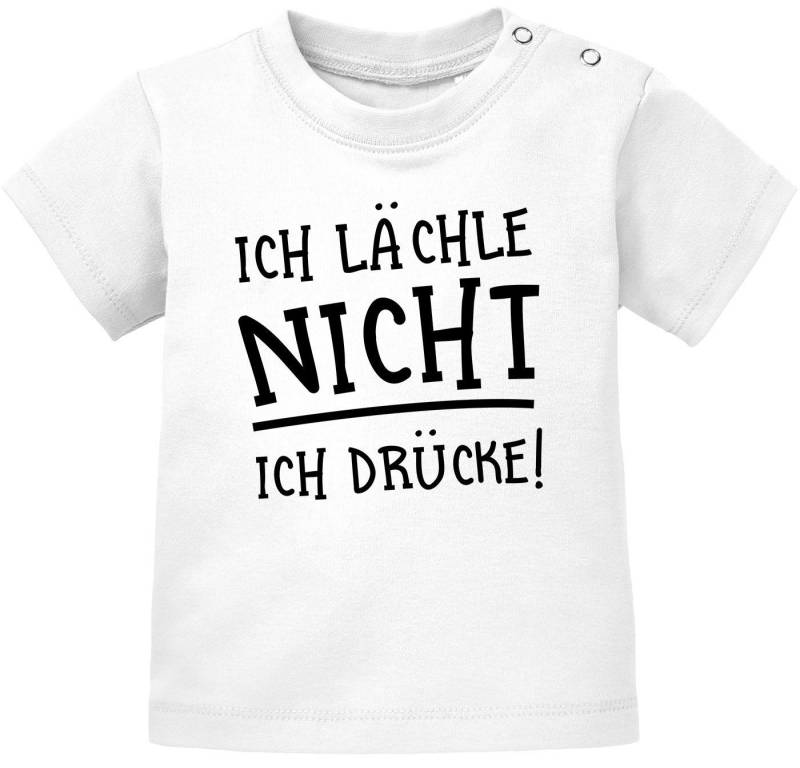 MoonWorks Print-Shirt Baby T-Shirt kurzarm lustiger Spruch Ich lächle nicht Ich drücke! von MoonWorks