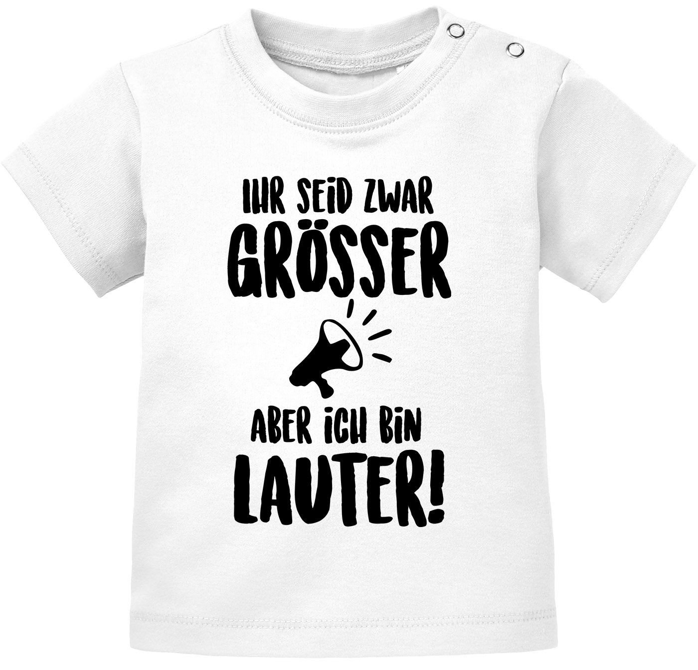 MoonWorks Print-Shirt Baby kurzarm T-Shirt Ich bin lauter Babyshirt Bio Baumwolle Jungen von MoonWorks