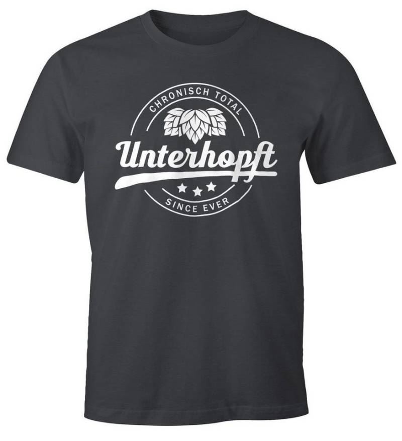 MoonWorks Print-Shirt Chronisch Unterhopft Total Herren T-Shirt Since Ever Fun-Shirt mit Print von MoonWorks