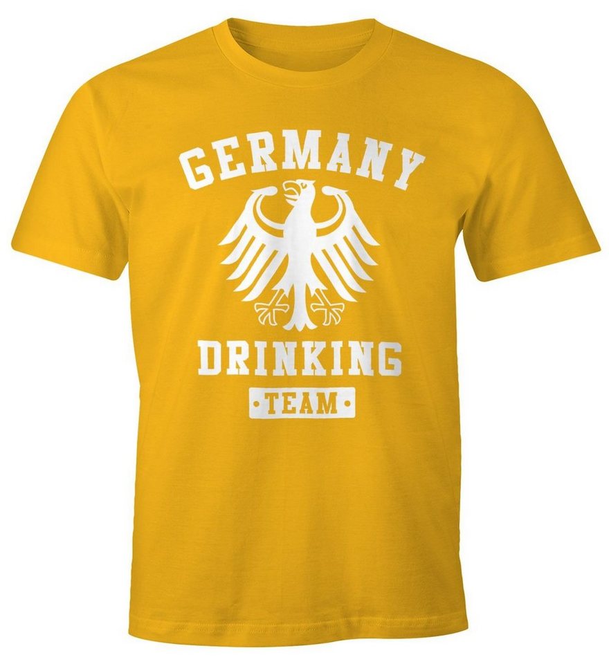 MoonWorks Print-Shirt Deutschland Herren T-Shirt Germany Drinking Team Bier Adler Fun-Shirt Moonworks® mit Print von MoonWorks