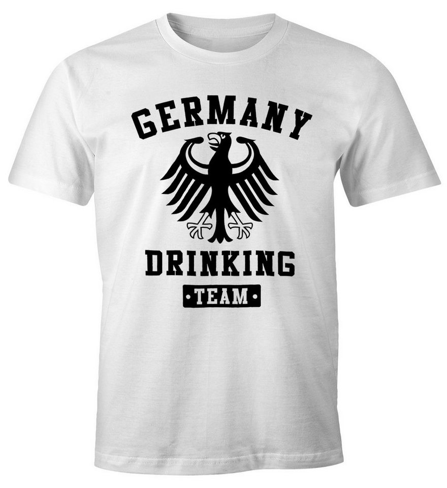 MoonWorks Print-Shirt Deutschland Herren T-Shirt Germany Drinking Team Bier Adler Fun-Shirt mit Print von MoonWorks