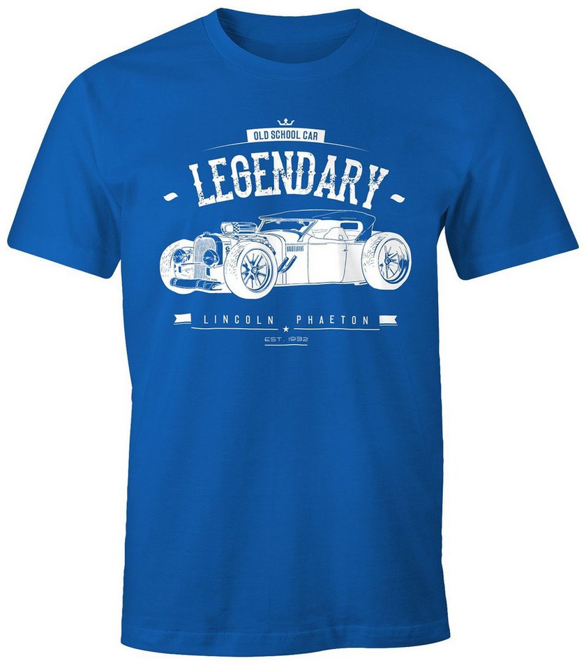MoonWorks Print-Shirt Herren T-Shirt, Hot Rod Retro Auto Car Oldschool Rockabilly, mit Print von MoonWorks