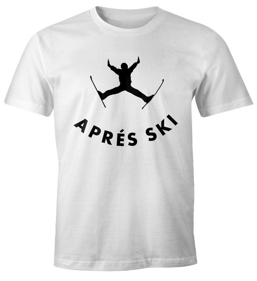 MoonWorks Print-Shirt Herren T-Shirt Apres Ski Sprung Bier Fun-Shirt Moonworks® mit Print von MoonWorks