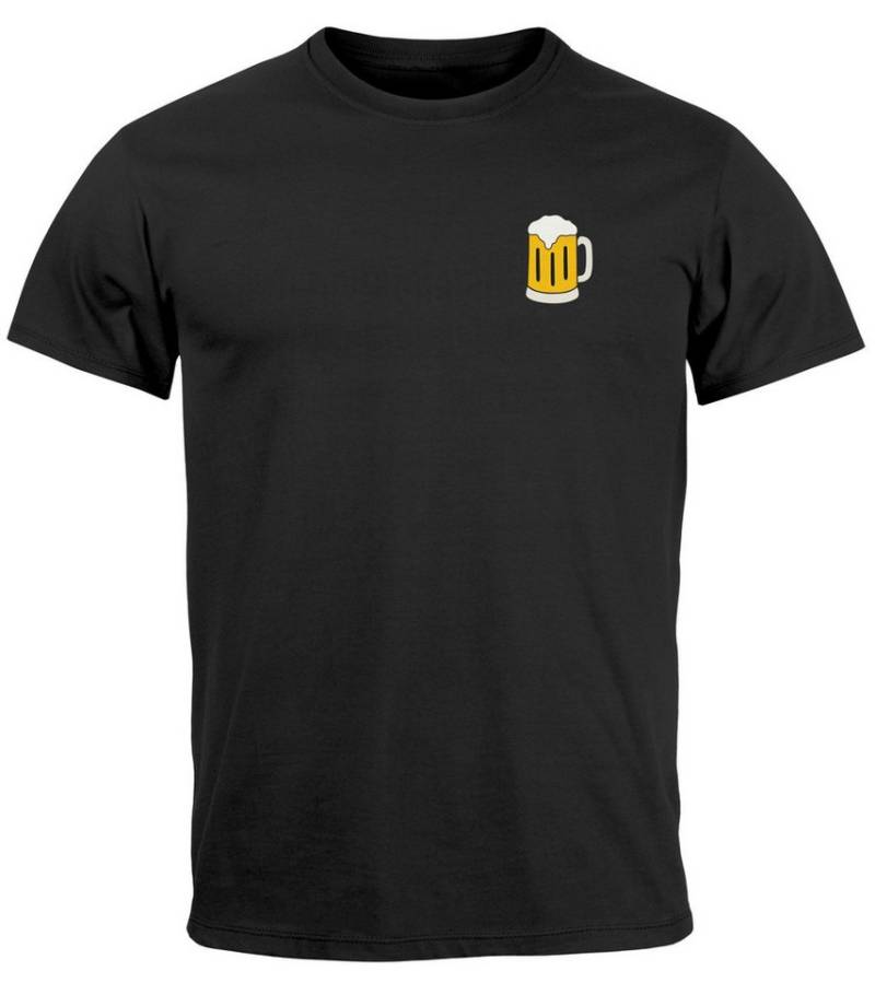 MoonWorks Print-Shirt Herren T-Shirt Backprint Lecker Bierchen Bier Motiv Alkohol Fun-Shirt mit Print von MoonWorks