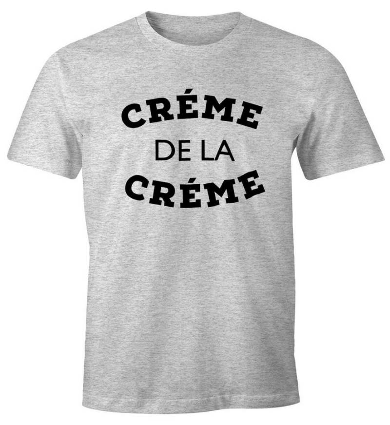 MoonWorks Print-Shirt Herren T-Shirt Creme de la Creme Fun-Shirt mit Print von MoonWorks