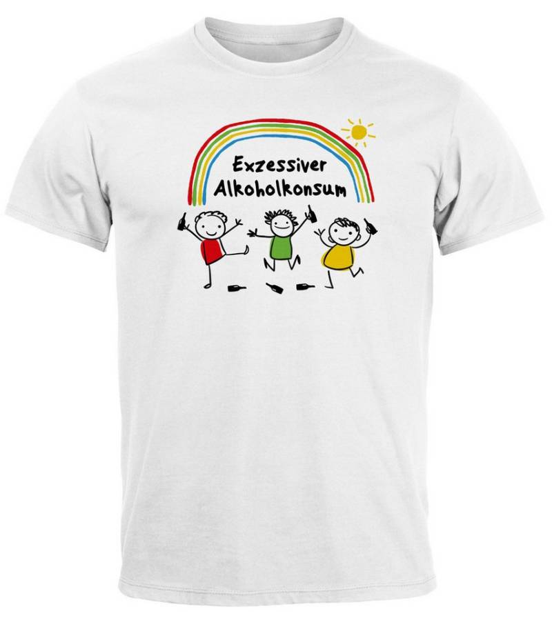 MoonWorks Print-Shirt Herren T-Shirt Exzessiver Alkoholkonsum Fun-Shirt Spruch lustig mit Print von MoonWorks