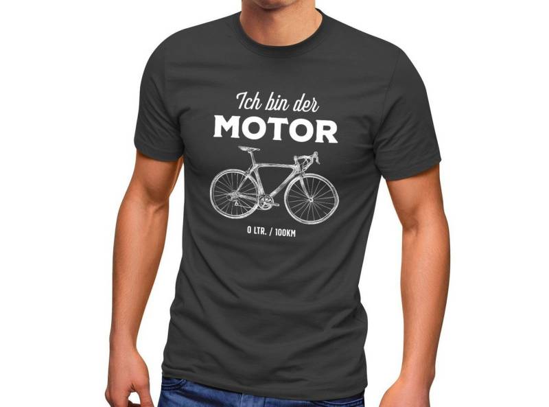 MoonWorks Print-Shirt Herren T-Shirt Fahrrad Sprüche I'm the Engine Bike Rad Fun-Shirt Spruch lustig Moonworks® mit Print von MoonWorks