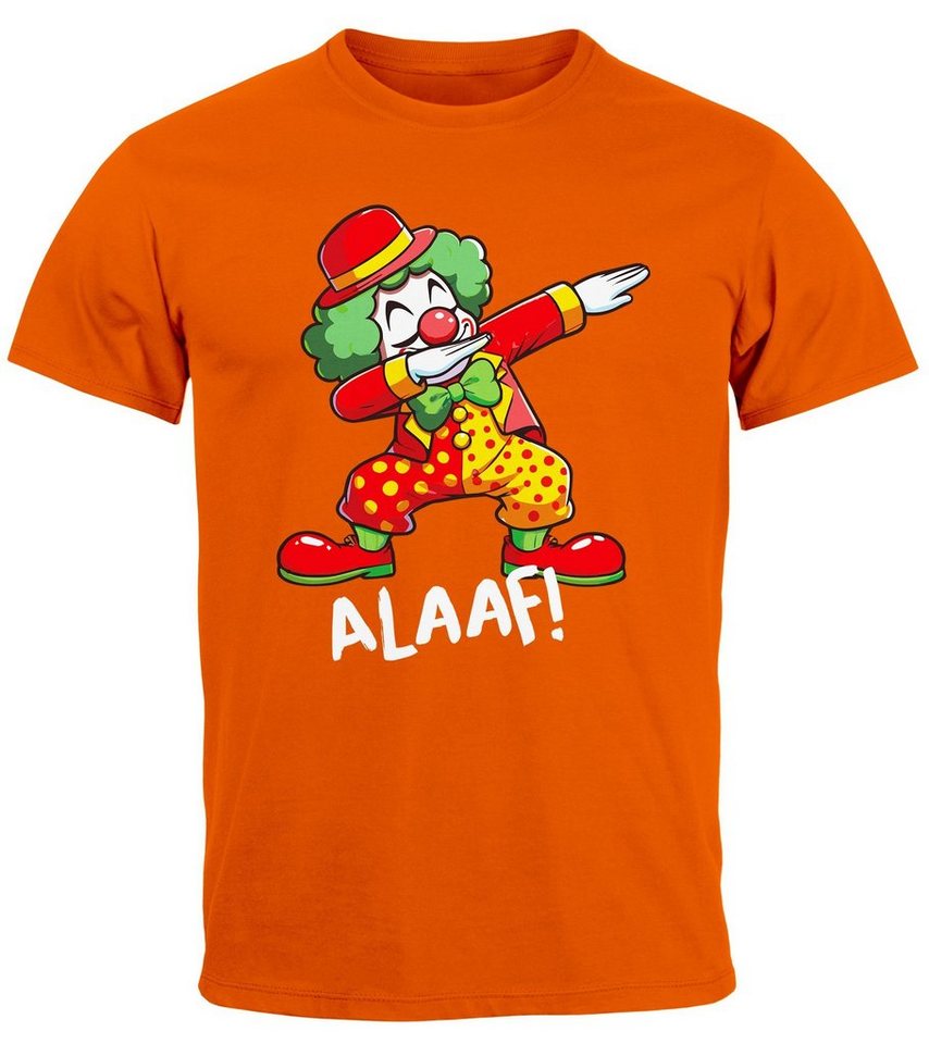 MoonWorks Print-Shirt Herren T-Shirt Fasching Karneval Dabbing Clown Kostüm-Ersatz Last Minu mit Print von MoonWorks