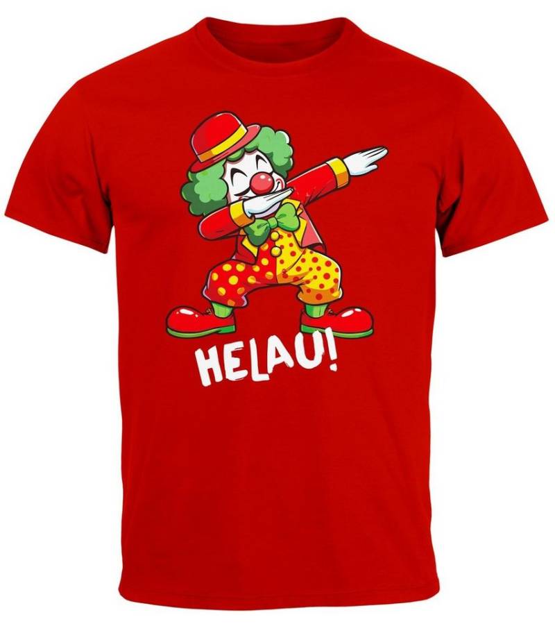 MoonWorks Print-Shirt Herren T-Shirt Fasching Karneval Dabbing Clown Kostüm-Ersatz Last mit Print von MoonWorks