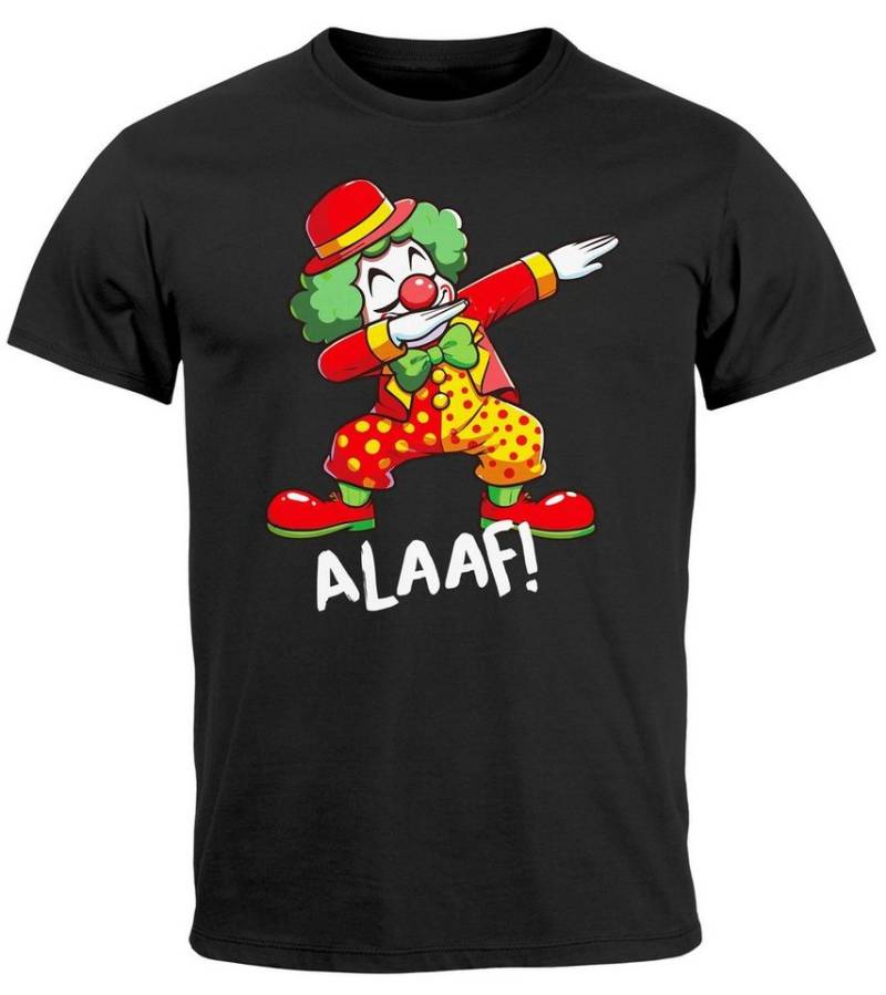 MoonWorks Print-Shirt Herren T-Shirt Fasching Karneval Dabbing Clown Kostüm-Ersatz Last mit Print von MoonWorks