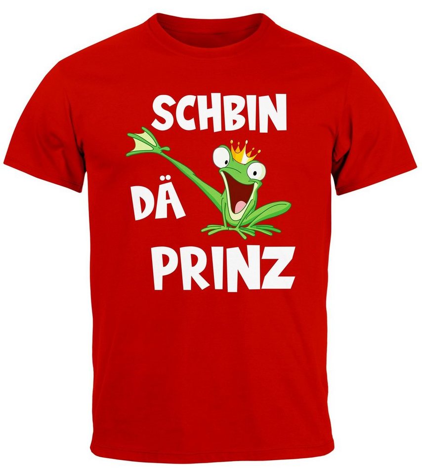 MoonWorks Print-Shirt Herren T-Shirt Fasching Karneval Frosch Prinz Kostüm Verkleidung Last mit Print von MoonWorks