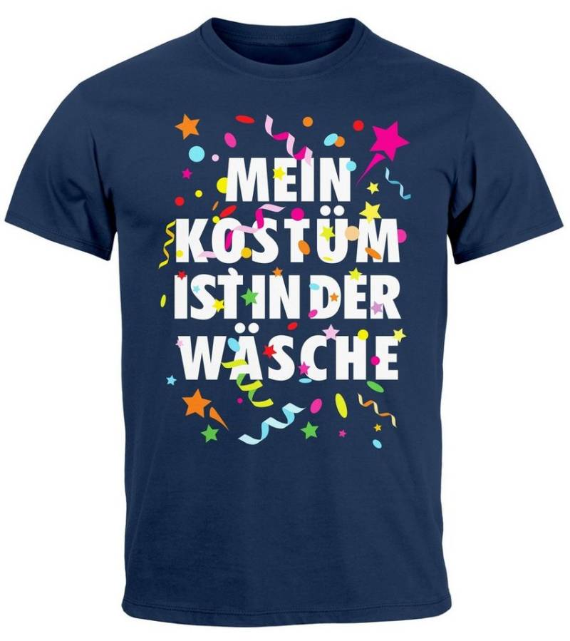 MoonWorks Print-Shirt Herren T-Shirt Fasching Karneval Kostüm Verkleidung Last Minute mit Print von MoonWorks