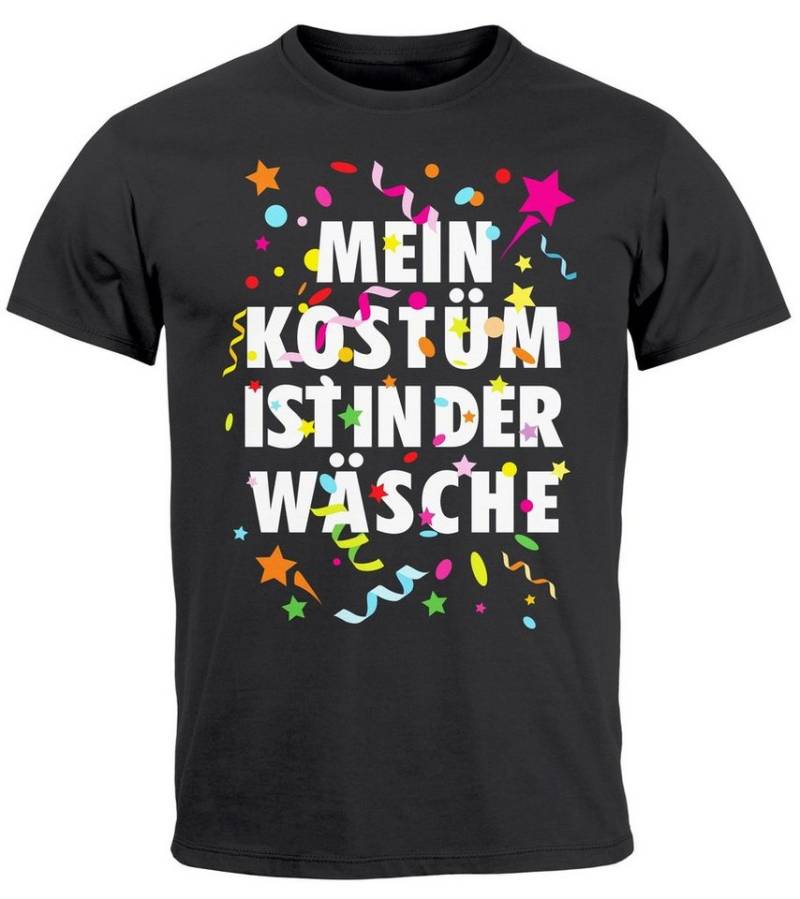 MoonWorks Print-Shirt Herren T-Shirt Fasching Karneval Kostüm Verkleidung Last Minute mit Print von MoonWorks