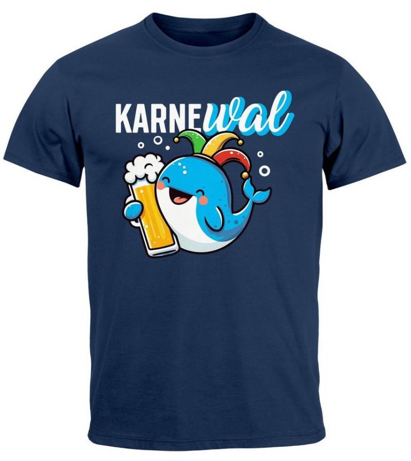 MoonWorks Print-Shirt Herren T-Shirt Fasching Karneval Wal Bier Kostüm-Ersatz Verkleidung mit Print von MoonWorks