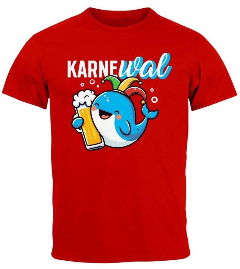 MoonWorks Print-Shirt Herren T-Shirt Fasching Karneval Wal Bier Kostüm-Ersatz Verkleidung mit Print von MoonWorks