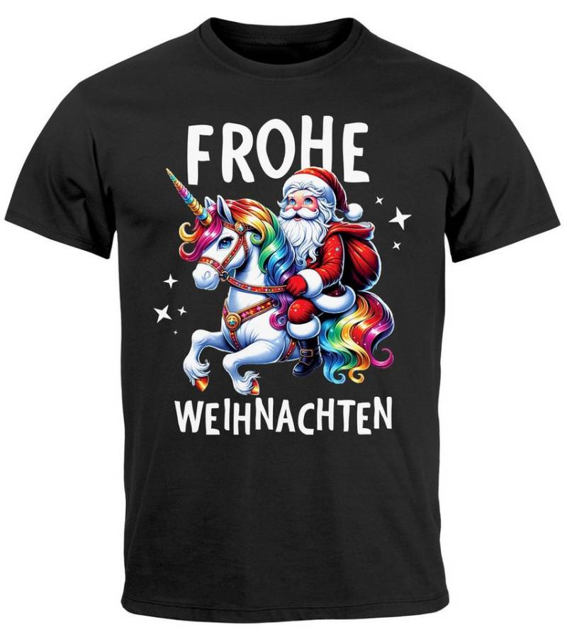 MoonWorks Print-Shirt Herren T-Shirt Frohe Weihnachten Lustig Weihnachtsshirt Dabbing mit Print von MoonWorks