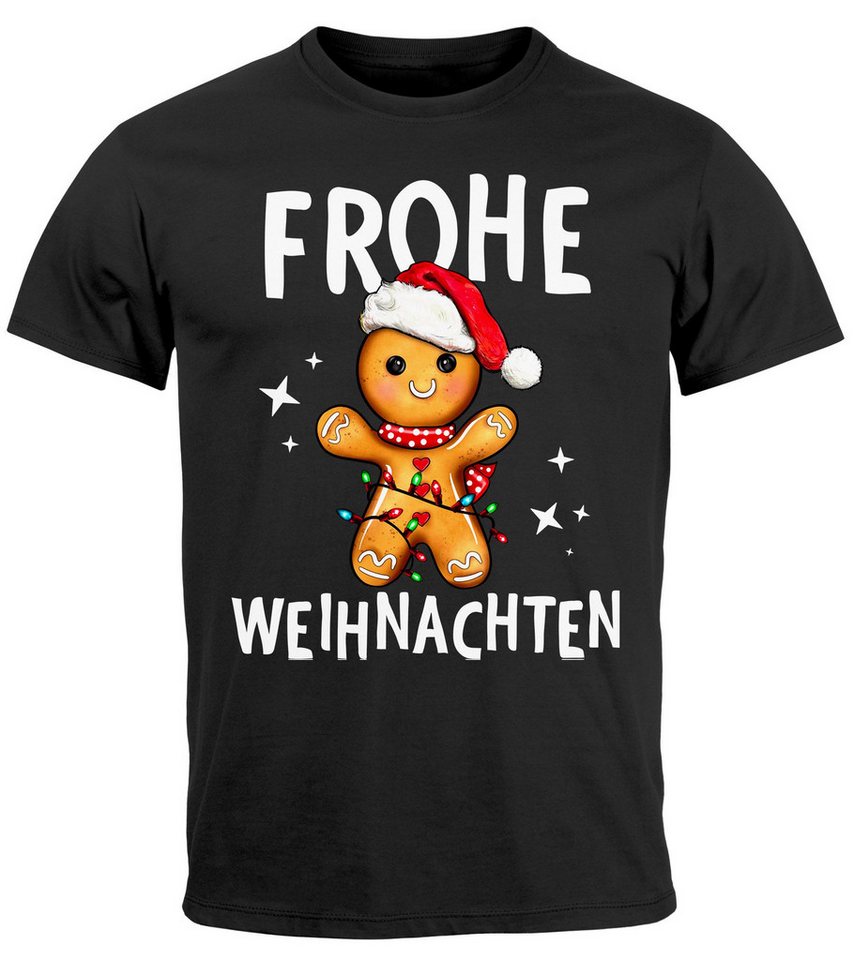 MoonWorks Print-Shirt Herren T-Shirt Frohe Weihnachten Lustig Weihnachtsshirt Dabbing mit Print von MoonWorks