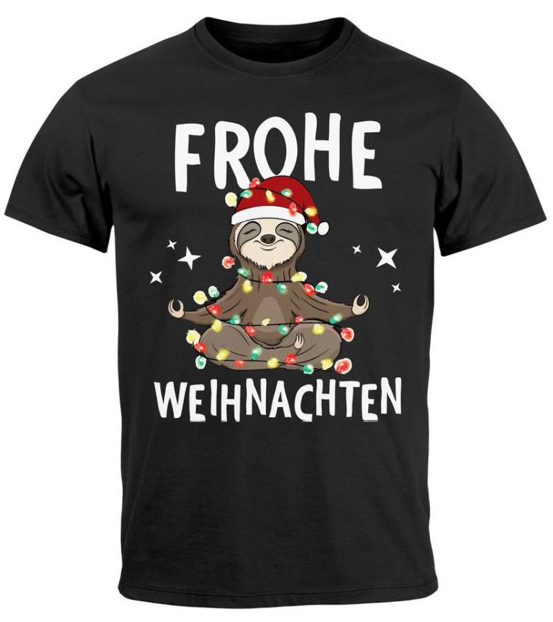 MoonWorks Print-Shirt Herren T-Shirt Frohe Weihnachten Lustig Weihnachtsshirt Dabbing mit Print von MoonWorks