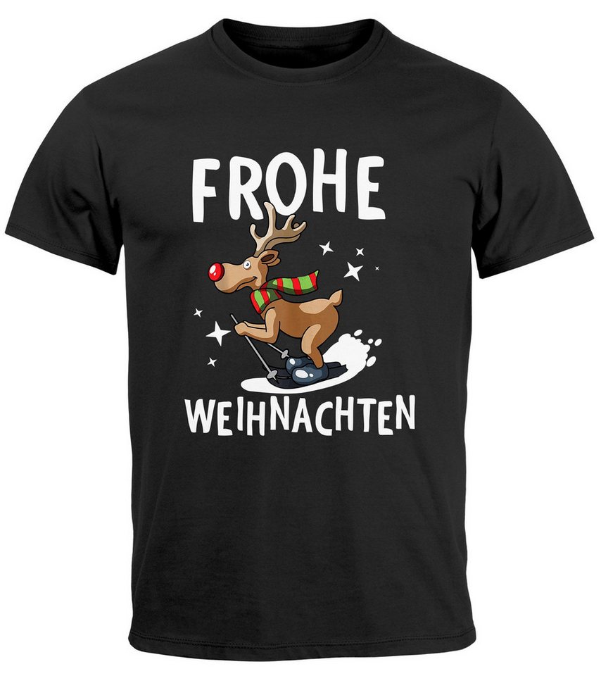 MoonWorks Print-Shirt Herren T-Shirt Frohe Weihnachten Lustig Weihnachtsshirt Dabbing mit Print von MoonWorks