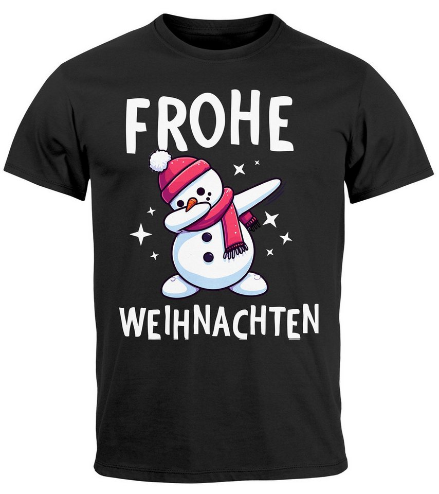 MoonWorks Print-Shirt Herren T-Shirt Frohe Weihnachten Lustig Weihnachtsshirt Dabbing mit Print von MoonWorks