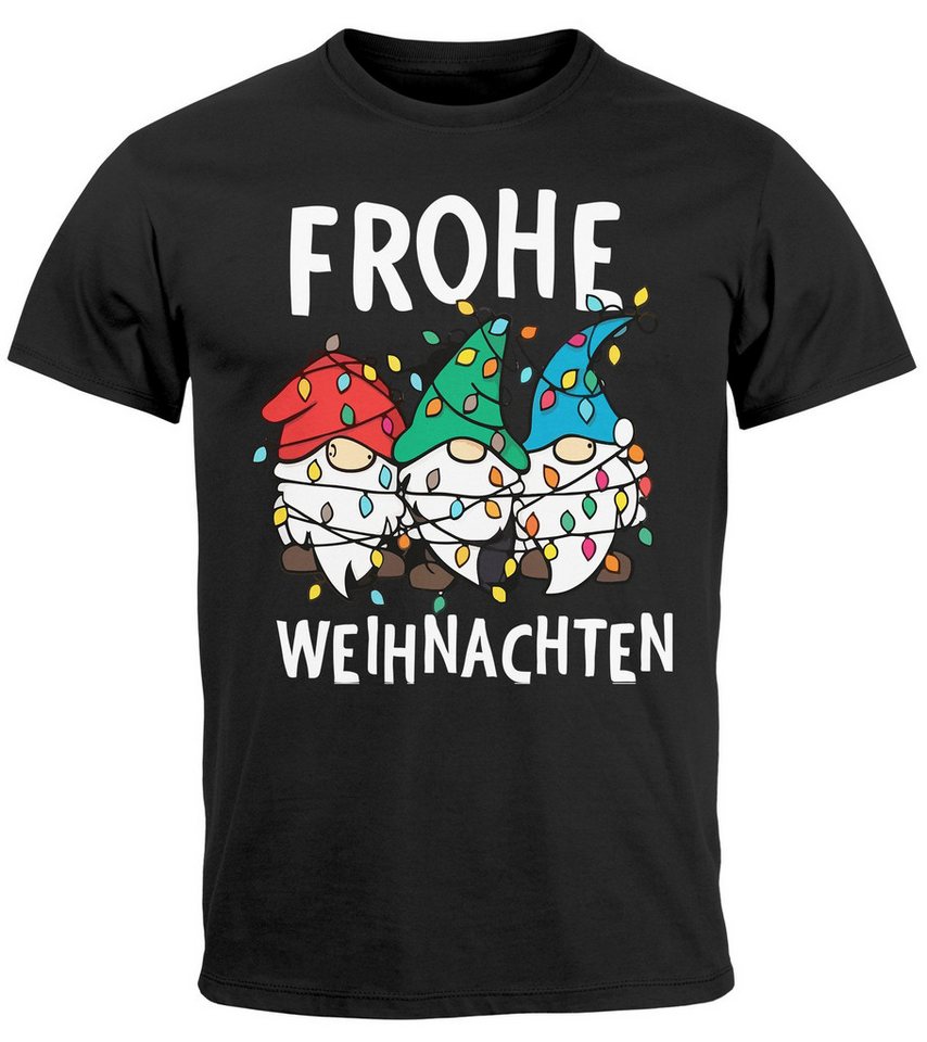 MoonWorks Print-Shirt Herren T-Shirt Frohe Weihnachten Lustig Weihnachtsshirt Dabbing mit Print von MoonWorks