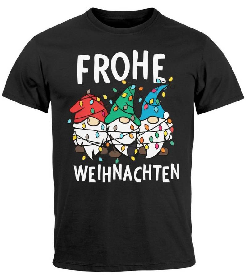 MoonWorks Print-Shirt Herren T-Shirt Frohe Weihnachten Lustig Weihnachtsshirt Dabbing mit Print von MoonWorks