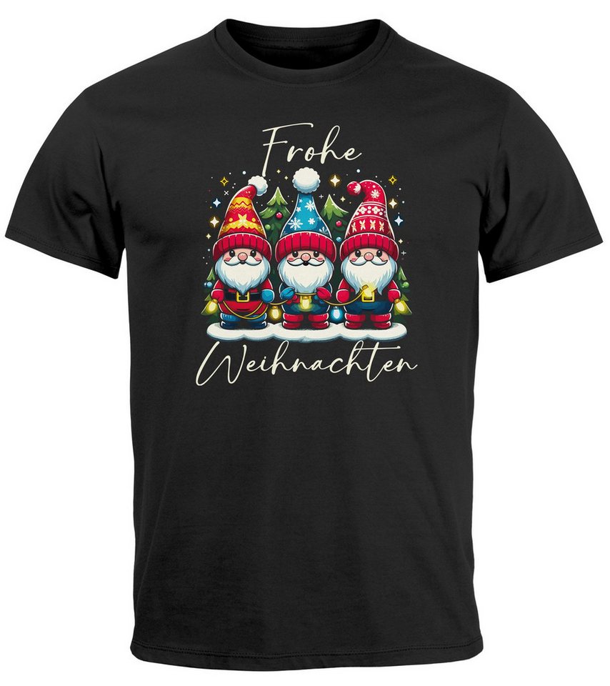 MoonWorks Print-Shirt Herren T-Shirt Frohe Weihnachten Wichtel Weihnachtsoutfit Männer mit Print von MoonWorks