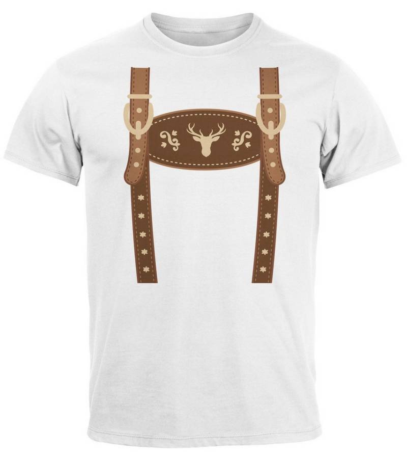 MoonWorks Print-Shirt Herren T-Shirt Lederhose Ersatz Tracht Kostüm Volksfest Bierfest mit Print von MoonWorks