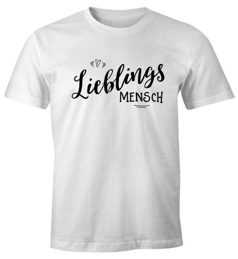 MoonWorks Print-Shirt Herren T-Shirt Lieblingsmensch Geschenk Freundschaft Partner Freundin mit Print von MoonWorks