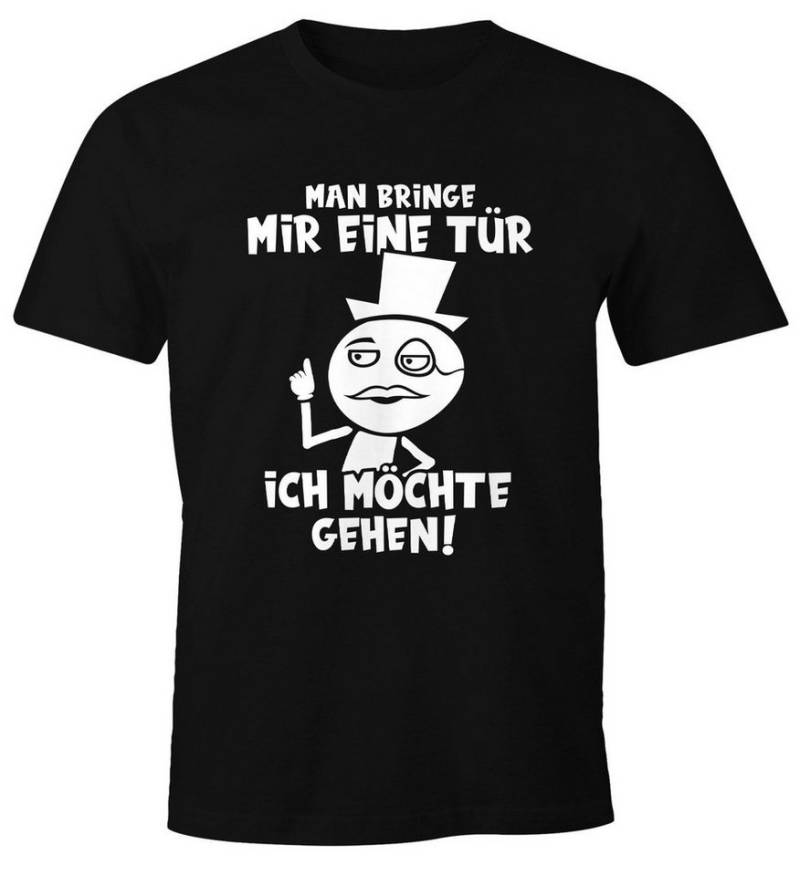 MoonWorks Print-Shirt Herren T-Shirt Man bringe mir eine Tür ich möchte gehen Fun-Shirt mit Print von MoonWorks