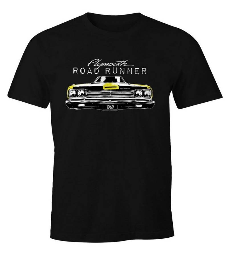 MoonWorks Print-Shirt Herren T-Shirt Plymouth Road Runner 1969 mit Print von MoonWorks