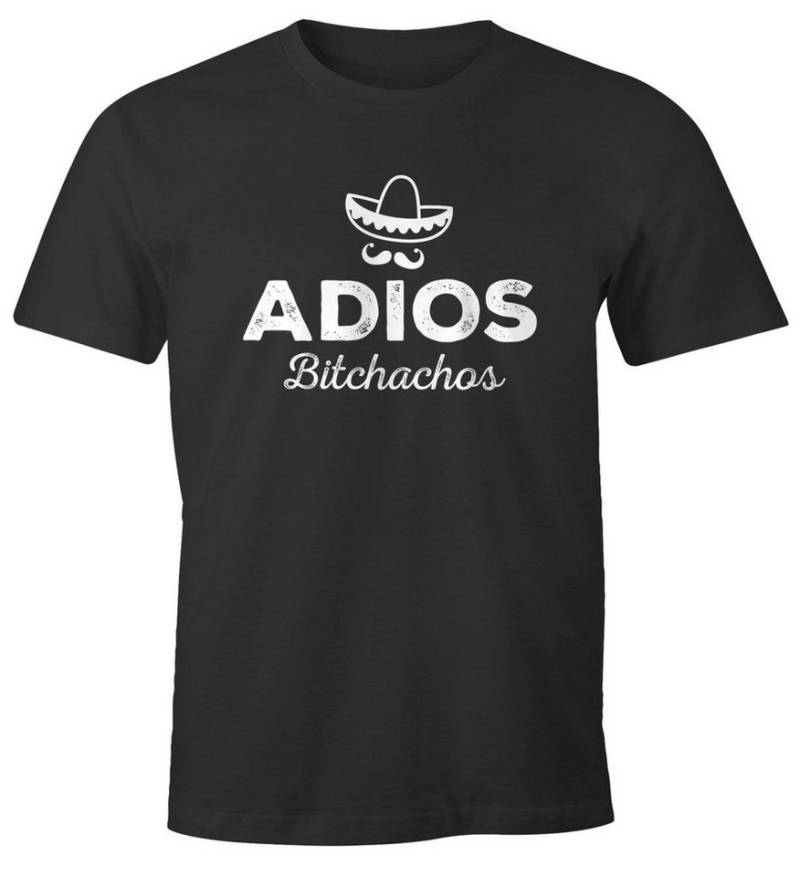 MoonWorks Print-Shirt Herren T-Shirt Spruch Adios Bitchachos Sombrero Motiv lustig Parodie Fun-Shirt Moonworks® mit Print von MoonWorks