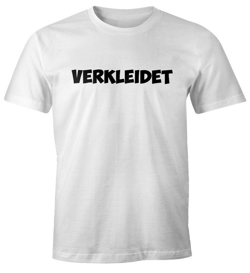 MoonWorks Print-Shirt Herren T-Shirt Verkleidet Fasching Fastnacht Kostüm Karneval Verkleidung lustig Fun-Shirt Moonworks® mit Print von MoonWorks