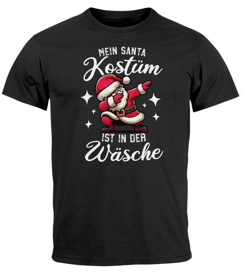 MoonWorks Print-Shirt Herren T-Shirt Weihnachten Mein Santa Kostüm ist in der Wäsche mit Print von MoonWorks