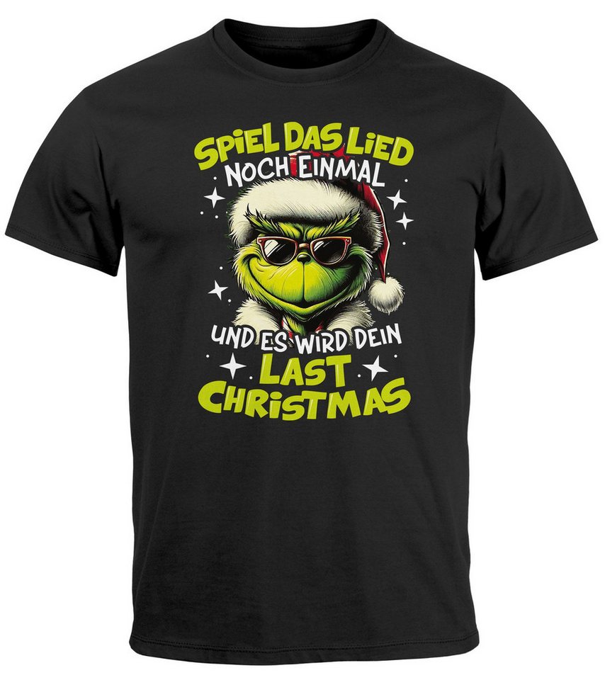 MoonWorks Print-Shirt Herren T-Shirt Weihnachten Spiel das Lied Weihnachtsshirt Grinch mit Print von MoonWorks