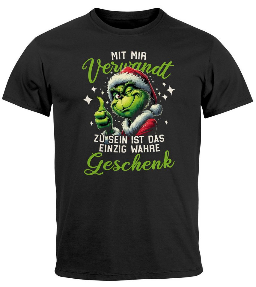 MoonWorks Print-Shirt Herren T-Shirt Weihnachten Spruch Lustig Das einzig wahre Geschenk mit Print von MoonWorks