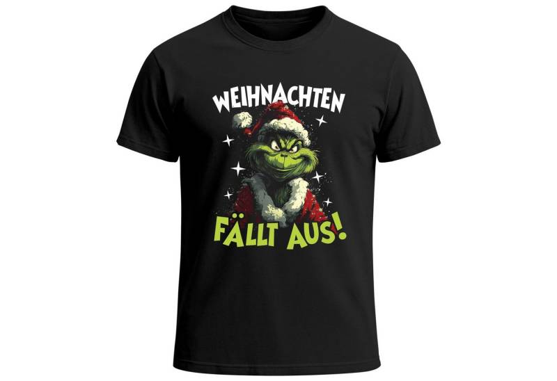 MoonWorks Print-Shirt Herren T-Shirt Weihnachten fällt aus Spruch lustig Anti XMAS Outfit mit Print von MoonWorks