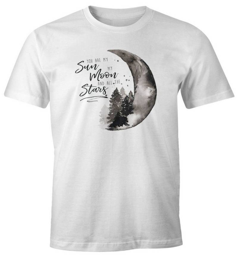 MoonWorks Print-Shirt Herren T-Shirt You are my sun, my moon and all the stars Liebe Spruch Love Quote Geschenk Moonworks® mit Print von MoonWorks