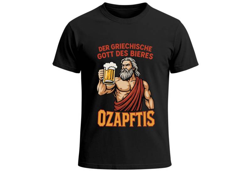 MoonWorks Print-Shirt Herren T-Shirt für das Oktoberfest Griechische Gott Ozapftis mit Print von MoonWorks