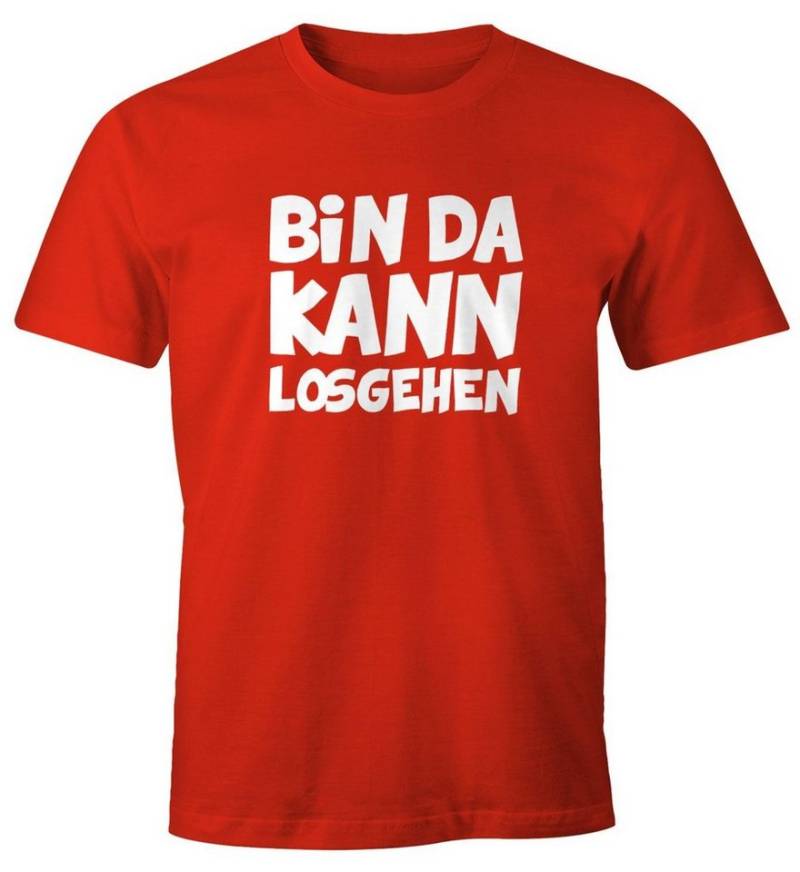 MoonWorks Print-Shirt Herren T-Shirt mit Spruch Bin da kann losgehen Fun-Shirt mit Print von MoonWorks