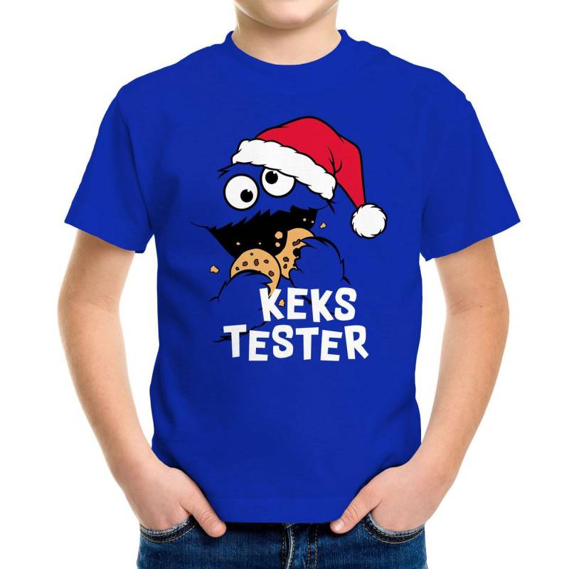 MoonWorks Print-Shirt Kinder T-Shirt Jungen Kekstester Weihnachtsshrit Lustig Cookie Monter von MoonWorks