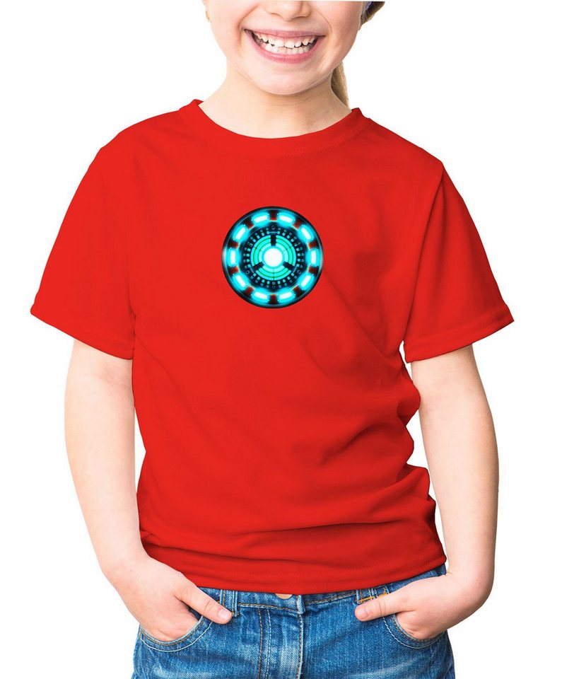 MoonWorks Print-Shirt Kinder T-Shirt Mädchen Arc Reactor Iron Comic Film Blockbuster von MoonWorks