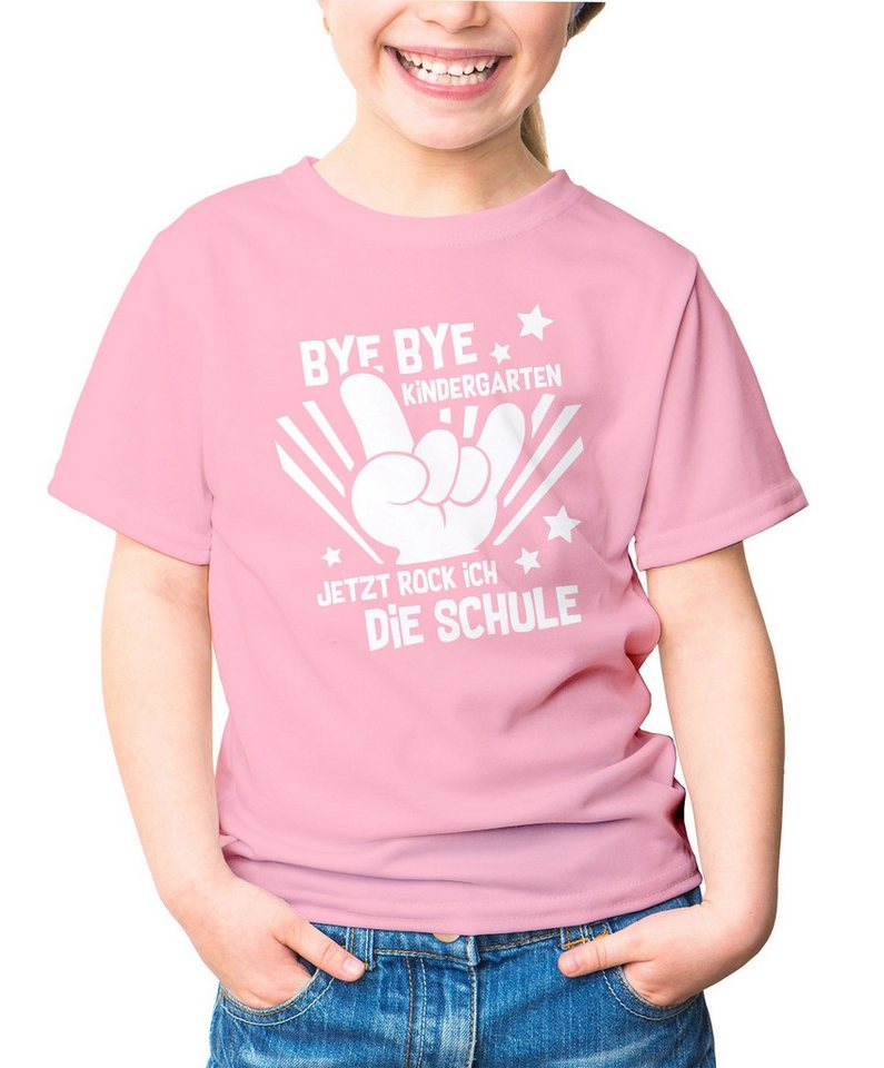 MoonWorks Print-Shirt Kinder T-Shirt Mädchen Bye Bye Kindergarten Abschied Geschenk zur von MoonWorks